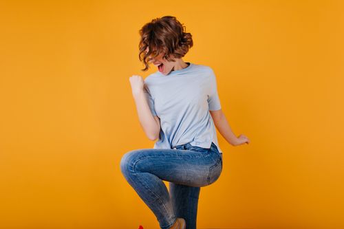 Jeans femme taille haute 1