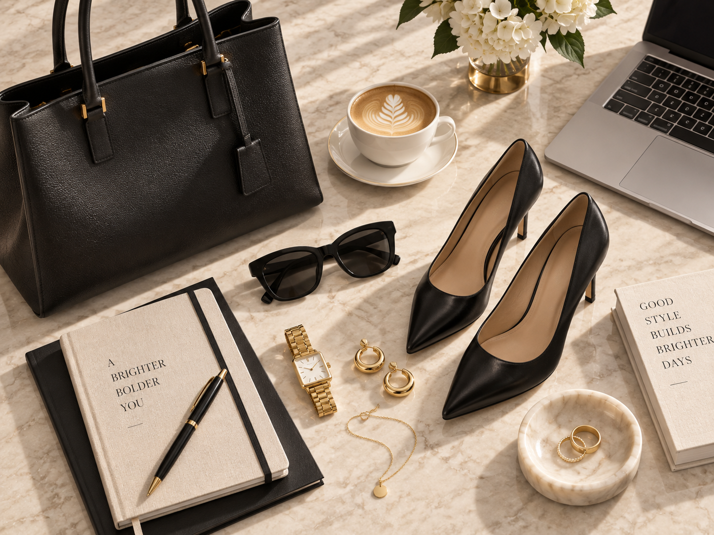 Accessoires élégants pour une tenue de bureau femme